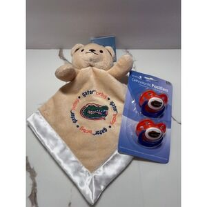 Florida Gators Baby‎ Fanatic Security Blanket and Orthodontic Pacifier Set NEW